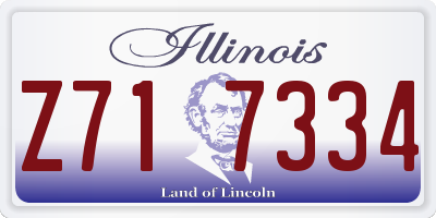 IL license plate Z717334