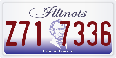IL license plate Z717336