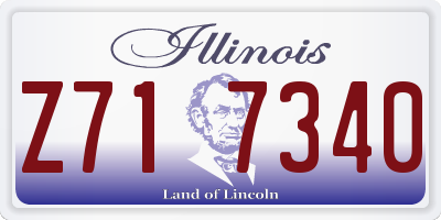IL license plate Z717340