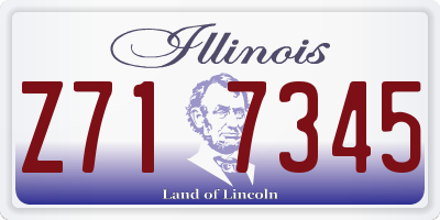 IL license plate Z717345