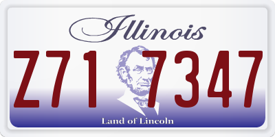 IL license plate Z717347