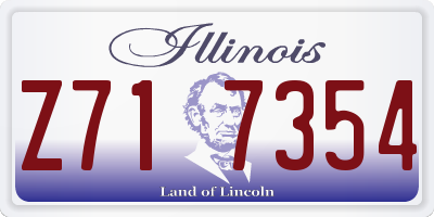 IL license plate Z717354