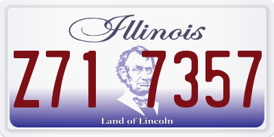 IL license plate Z717357