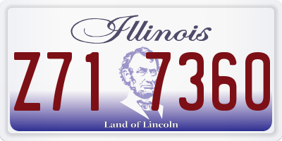 IL license plate Z717360