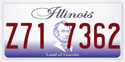 IL license plate Z717362