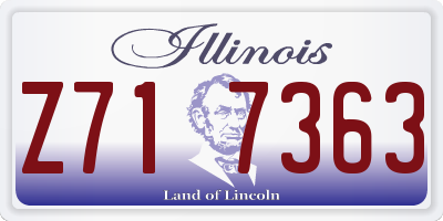 IL license plate Z717363