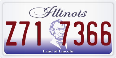 IL license plate Z717366