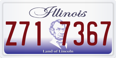 IL license plate Z717367