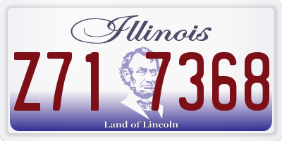 IL license plate Z717368