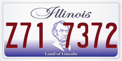 IL license plate Z717372