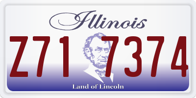 IL license plate Z717374