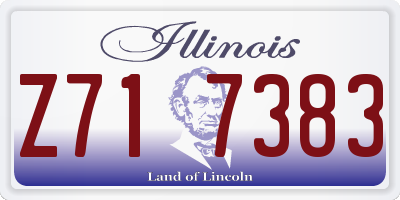 IL license plate Z717383