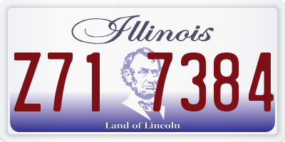 IL license plate Z717384