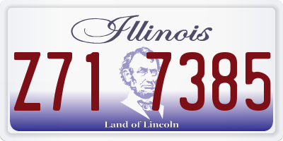 IL license plate Z717385