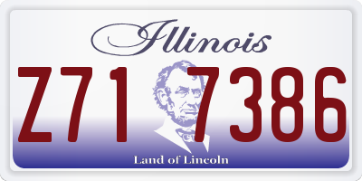 IL license plate Z717386
