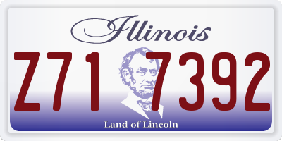 IL license plate Z717392