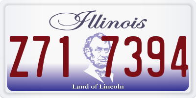 IL license plate Z717394
