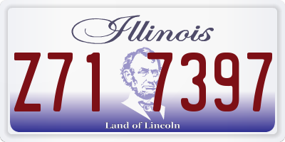 IL license plate Z717397