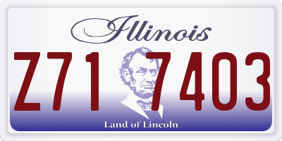 IL license plate Z717403