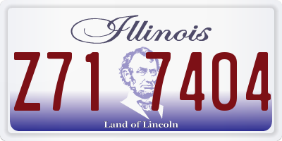 IL license plate Z717404