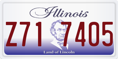 IL license plate Z717405