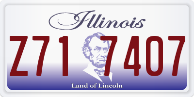 IL license plate Z717407