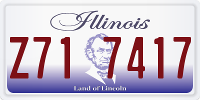 IL license plate Z717417