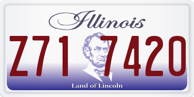 IL license plate Z717420