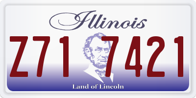 IL license plate Z717421