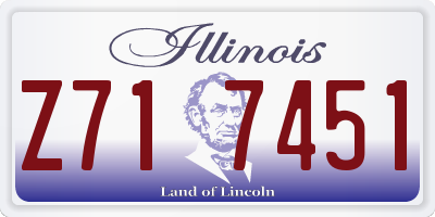 IL license plate Z717451