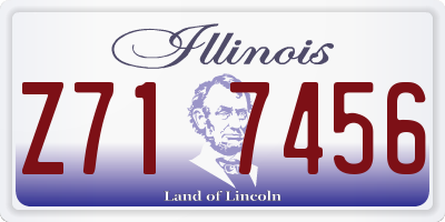 IL license plate Z717456