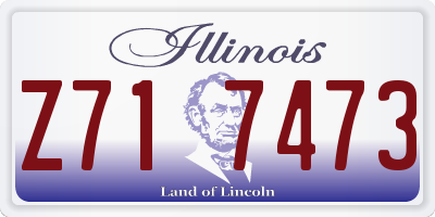 IL license plate Z717473