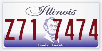 IL license plate Z717474
