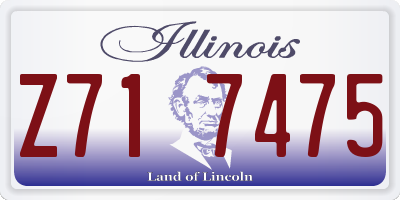 IL license plate Z717475