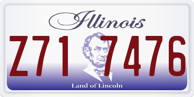 IL license plate Z717476