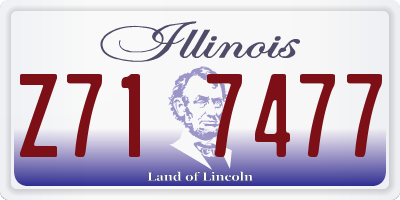 IL license plate Z717477