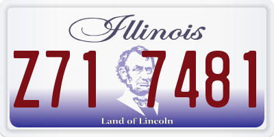 IL license plate Z717481