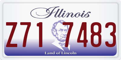 IL license plate Z717483