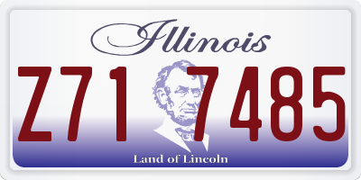 IL license plate Z717485