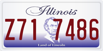 IL license plate Z717486