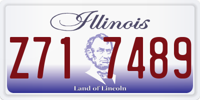 IL license plate Z717489