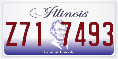IL license plate Z717493