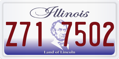 IL license plate Z717502