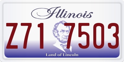 IL license plate Z717503