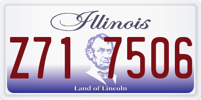 IL license plate Z717506