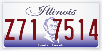 IL license plate Z717514
