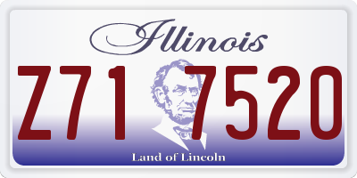 IL license plate Z717520