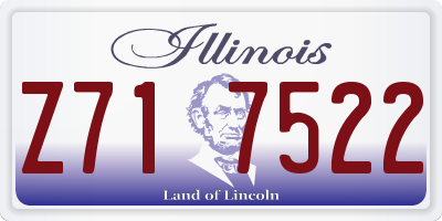 IL license plate Z717522