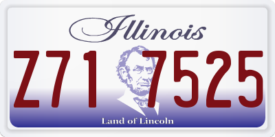 IL license plate Z717525
