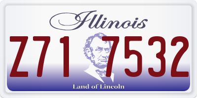 IL license plate Z717532